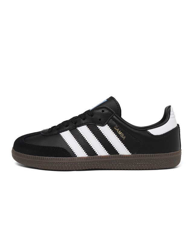 아디다스 [아디다스] 키즈/아동 삼바 OG K (size190-215) 스니커즈 코어블랙 IE3678 착용컷
