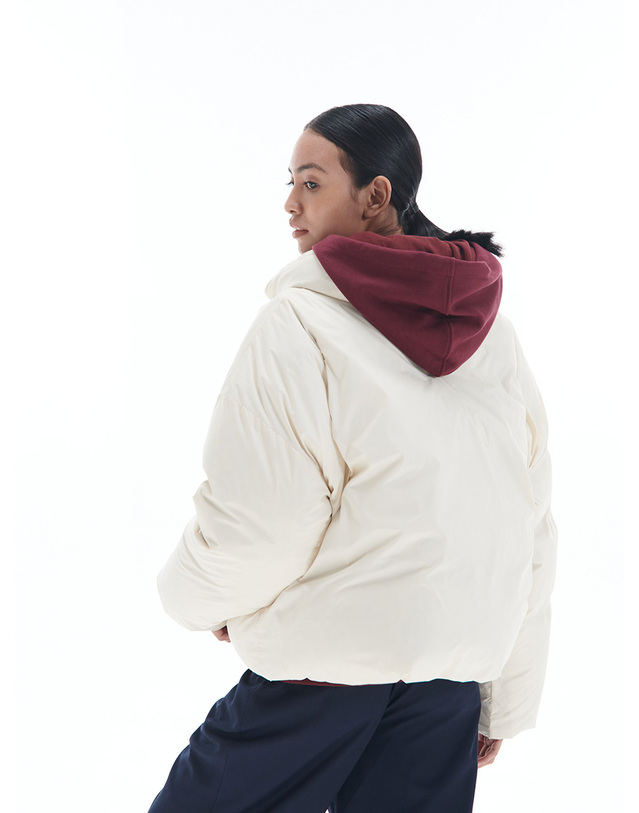 파르아비옹 [22FW] BAGUETTE Short Down Jacket Ivory 아이보리 착용컷