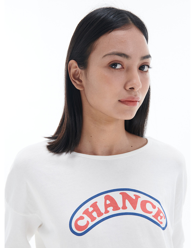 파르아비옹 [22FW] CHANCE Cropt T-Shirt White 화이트 착용컷