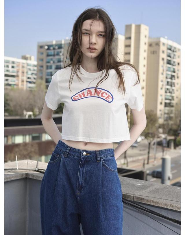 파르아비옹 [2023SS] CHANCE Cropped Tee Shirt 착용컷