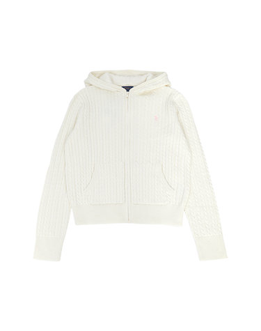 폴로랄프로렌키즈 후드 집업 가디건 313916533004 WHITE (성인착용가능)