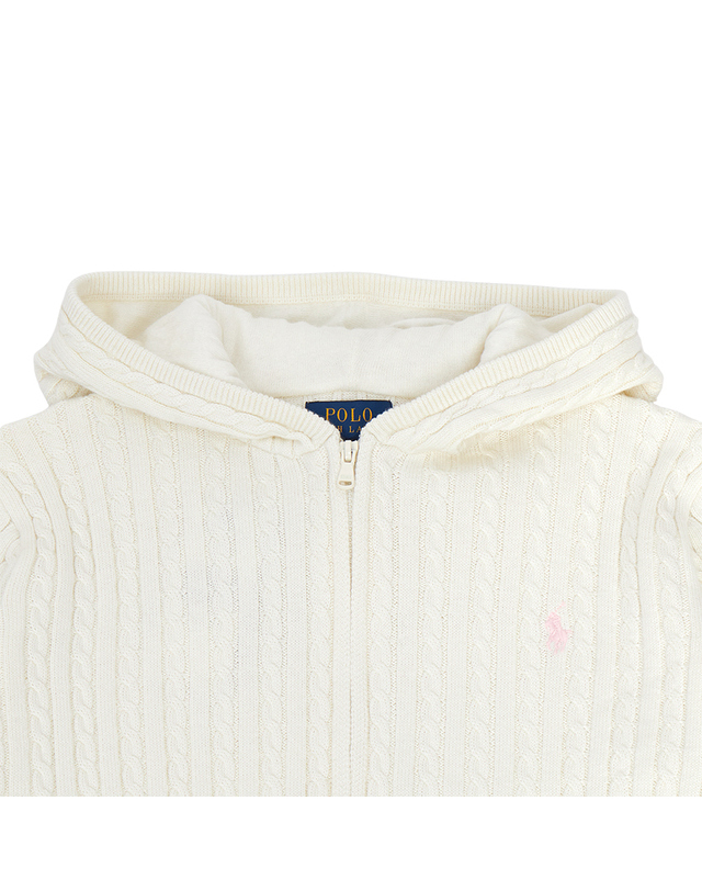 폴로 랄프로렌 키즈 폴로랄프로렌키즈 후드 집업 가디건 313916533004 WHITE (성인착용가능) 착용컷