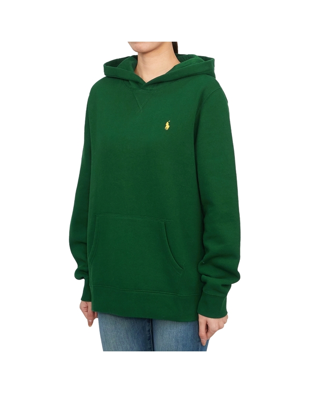 폴로 랄프로렌 키즈 폴로랄프로렌키즈 기모 후드티 323749954048 GREEN (성인착용가능) 착용컷