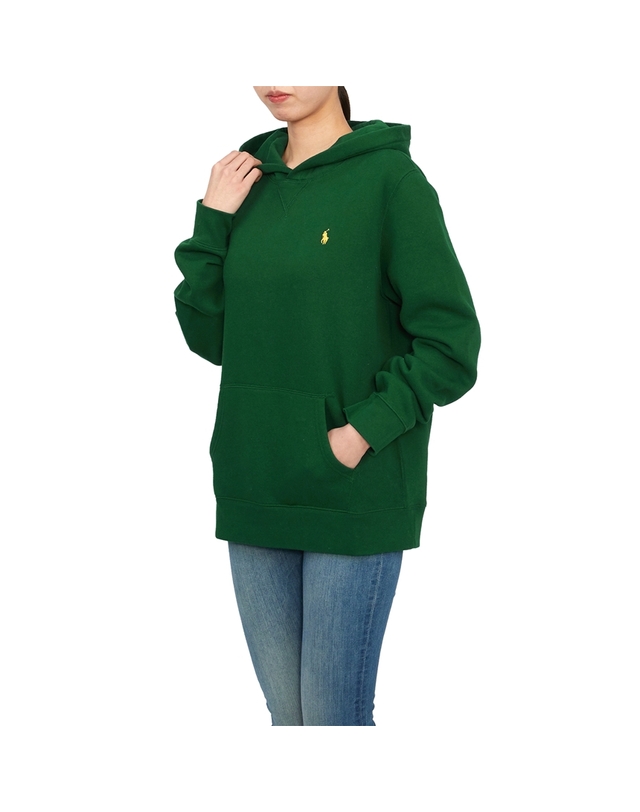 폴로 랄프로렌 키즈 폴로랄프로렌키즈 기모 후드티 323749954048 GREEN (성인착용가능) 착용컷