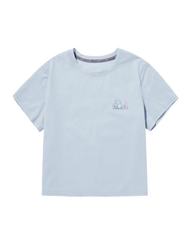 [밀레 본사] NOTE SYMBOLS ICE SHELL CROP T-SHIRTS_ZHQUT907