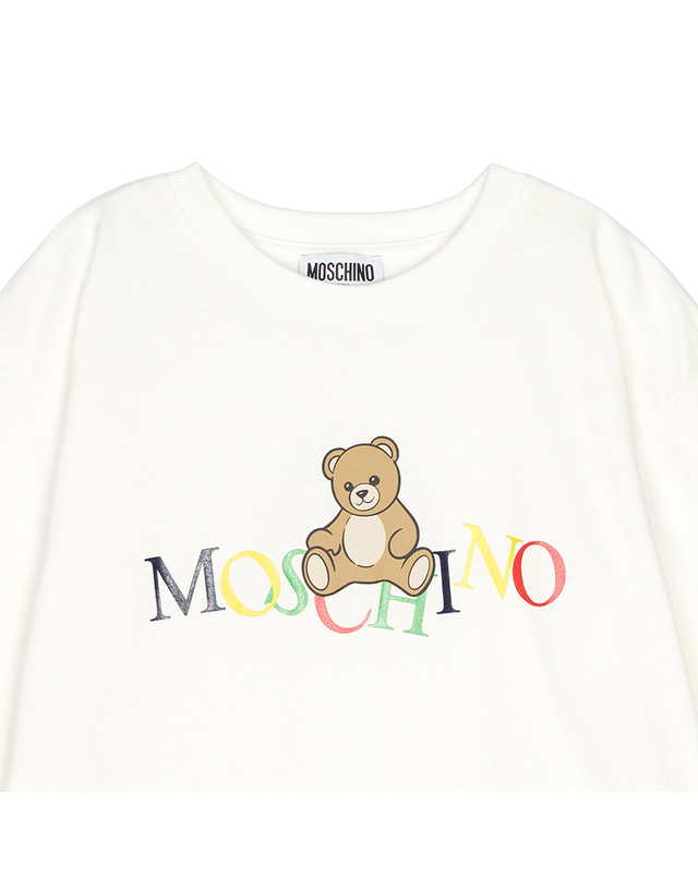 모스키노 키즈 모스키노키즈 모스키노키즈 반팔티셔츠 HPM05G LAA10 10063 (성인착용가능) 착용컷