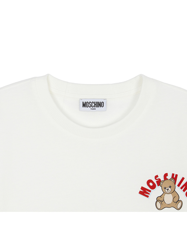 모스키노 키즈 모스키노키즈 모스키노키즈 반팔티셔츠 HWM058 LAA01 10063 (성인착용가능) 착용컷