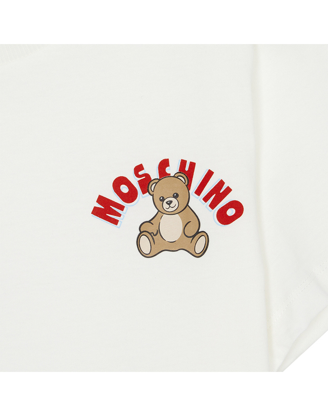 모스키노 키즈 모스키노키즈 모스키노키즈 반팔티셔츠 HWM058 LAA01 10063 (성인착용가능) 착용컷