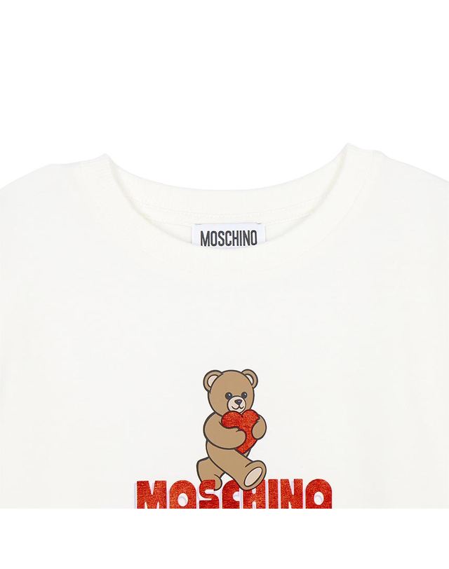 모스키노 키즈 모스키노키즈 모스키노키즈 반팔티셔츠 HDM074 LBA00 10063 (성인착용가능) 착용컷