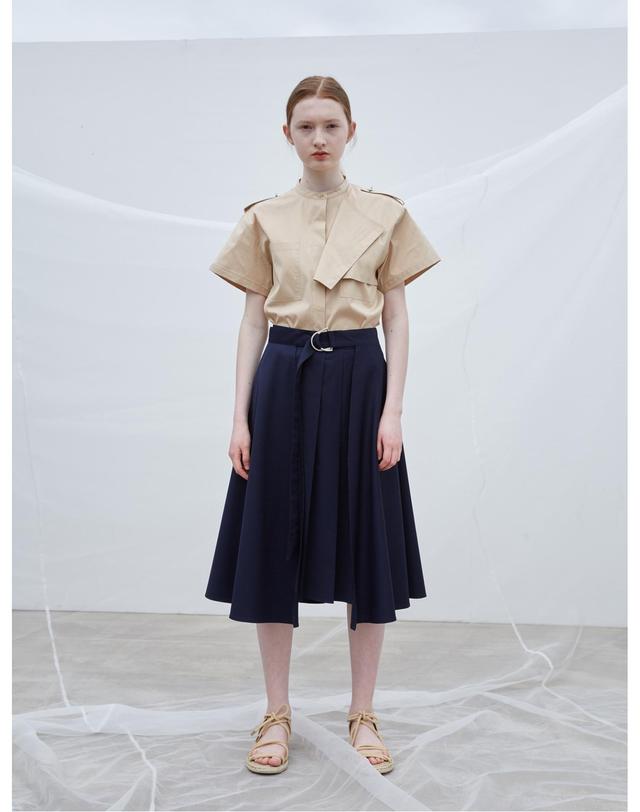 세컨드아르무아 세컨드 아르무아 Hazel Skirt _ Navy 네이비 착용컷