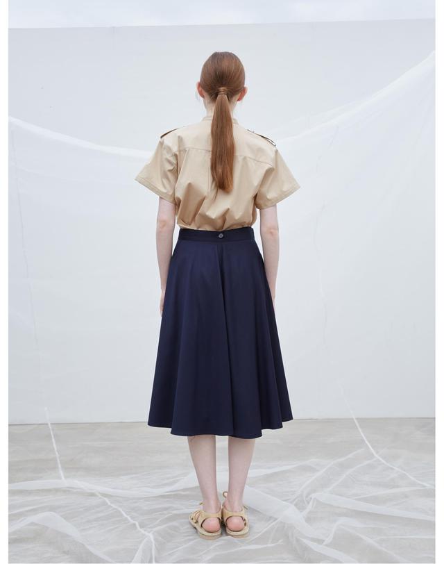 세컨드아르무아 세컨드 아르무아 Hazel Skirt _ Navy 네이비 착용컷