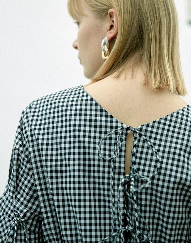 세컨드아르무아 세컨드 아르무아 Paige Dress_ Gingham 멀티컬러 착용컷