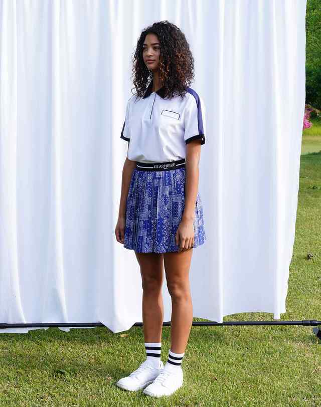 세컨드아르무아 세컨드 아르무아 Karol Skirt_Blue 착용컷