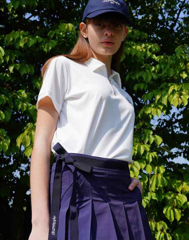 세컨드아르무아 세컨드 아르무아 Nadia Skirt_Deep Blue 착용컷