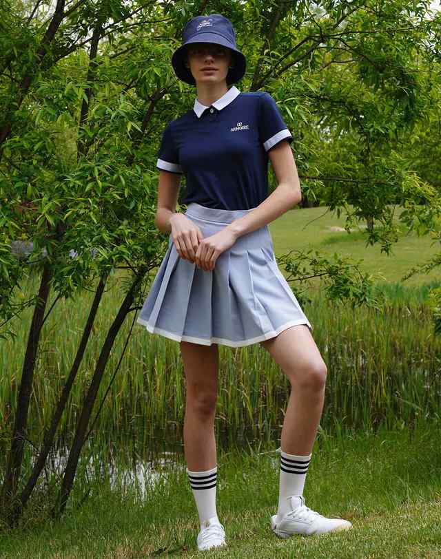 세컨드아르무아 세컨드 아르무아 Rhea Skirt_Baby Blue 블루 착용컷