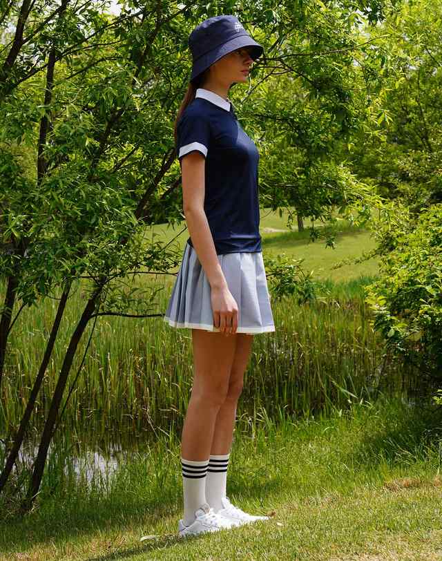 세컨드아르무아 세컨드 아르무아 Rhea Skirt_Baby Blue 블루 착용컷