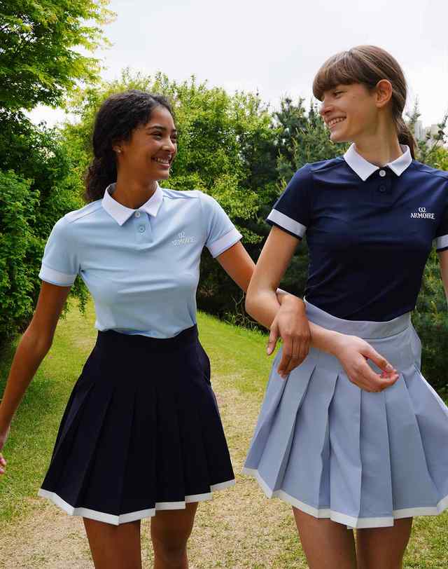 세컨드아르무아 세컨드 아르무아 Rhea Skirt_Baby Blue 블루 착용컷