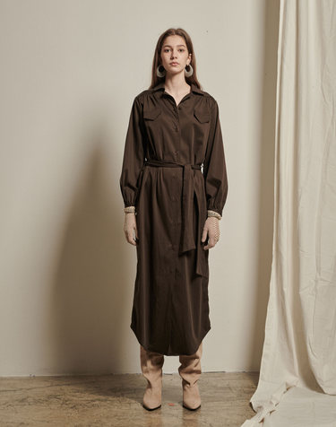 Annika Dress _ Khaki
