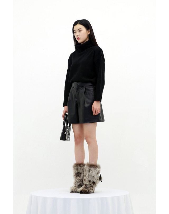 세컨드아르무아 세컨드 아르무아 Morgan Knit Top _ Black 착용컷
