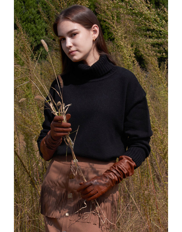 세컨드아르무아 세컨드 아르무아 Morgan Knit Top _ Black 착용컷