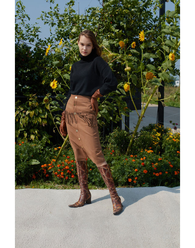 세컨드아르무아 세컨드 아르무아 Morgan Knit Top _ Black 착용컷