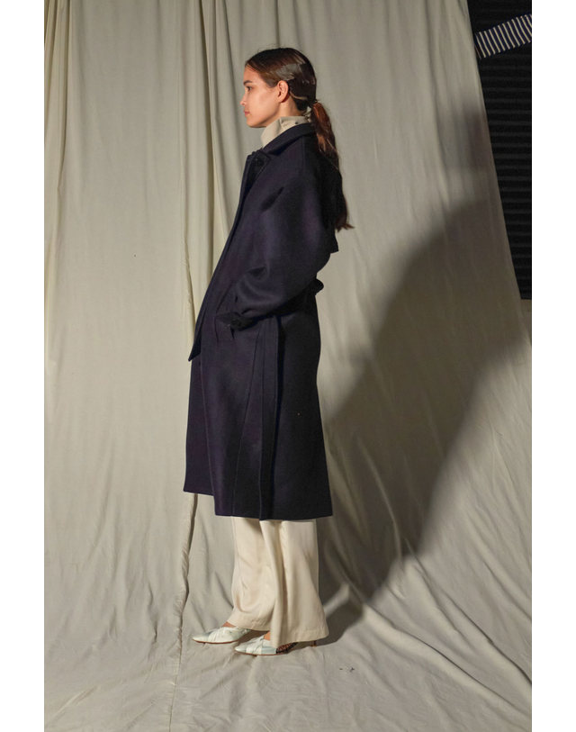 세컨드아르무아 세컨드 아르무아 Ava Coat_ Navy 착용컷