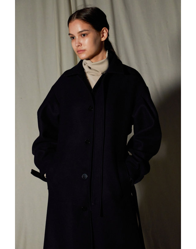 세컨드아르무아 세컨드 아르무아 Ava Coat_ Navy 착용컷