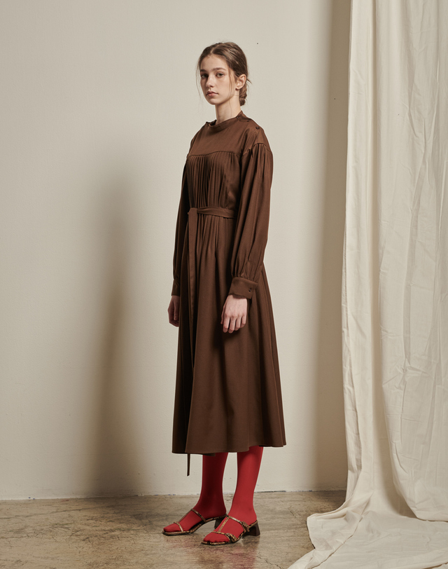 세컨드아르무아 세컨드 아르무아 Heidi Dress _ Brown 착용컷