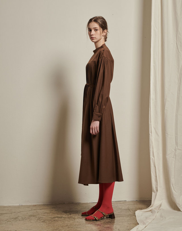 세컨드아르무아 세컨드 아르무아 Heidi Dress _ Brown 착용컷
