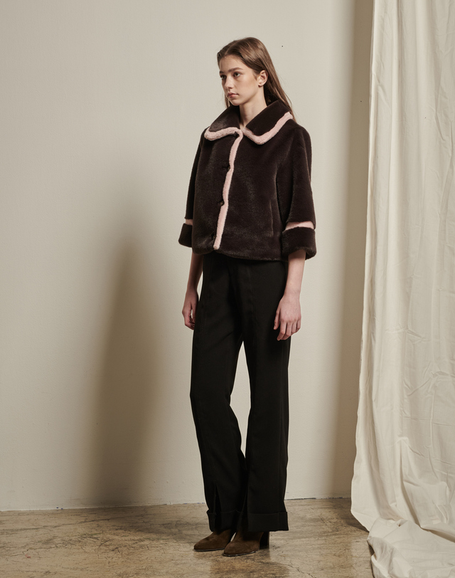세컨드아르무아 세컨드 아르무아 Bonnie Jacket _ Deep Brown 착용컷