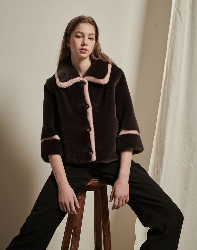 세컨드아르무아 세컨드 아르무아 Bonnie Jacket _ Deep Brown 착용컷