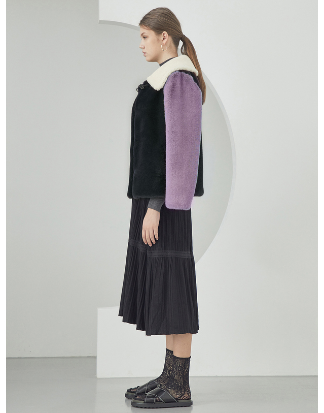 세컨드아르무아 세컨드 아르무아 Poppy Jacket _ Lavender 착용컷