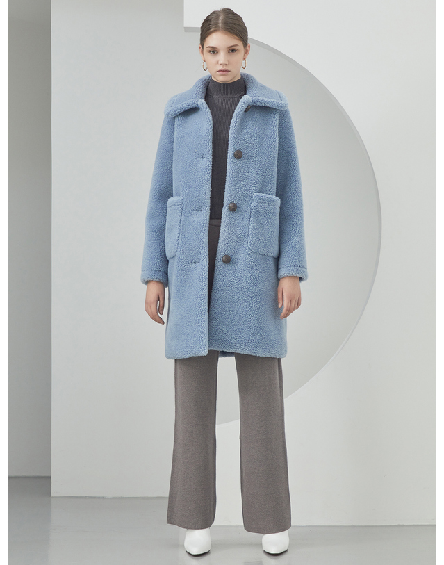 세컨드아르무아 세컨드 아르무아 Gwen Coat _ Blue 착용컷