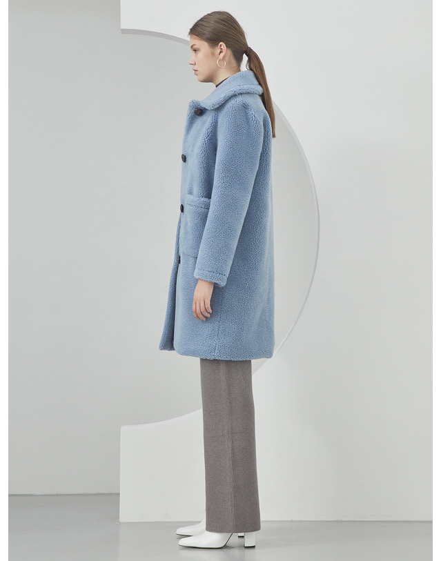 세컨드아르무아 세컨드 아르무아 Gwen Coat _ Blue 착용컷