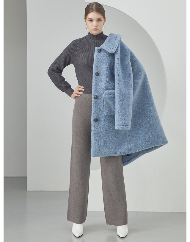 세컨드아르무아 세컨드 아르무아 Gwen Coat _ Blue 착용컷