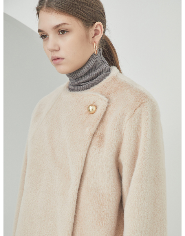 세컨드아르무아 세컨드 아르무아 Haylee Coat _ Pink Beige 착용컷
