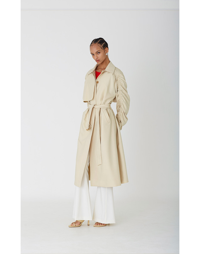 세컨드아르무아 세컨드 아르무아 Jennie Trench Coat _ Butter 크림 착용컷
