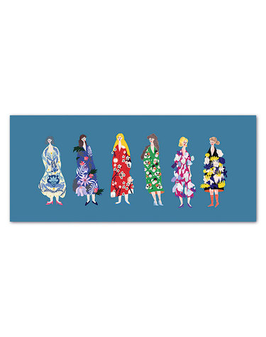 레트로 블루 가로형 아트웍 (140x60cm)