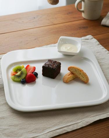 RAK 라크 포셀린 호텔 접시 화이트 스퀘어 플랫 플레이트 소스볼 3P 세트