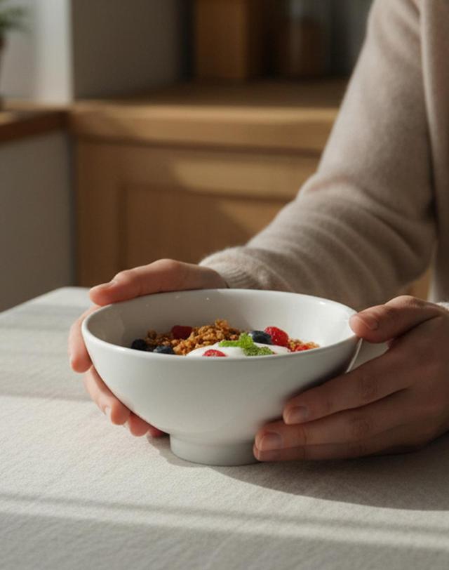 라크 RAK 라크 포셀린 호텔 접시 화이트 볼 스프볼 대접 (시리얼볼) 14cm 1P 착용컷
