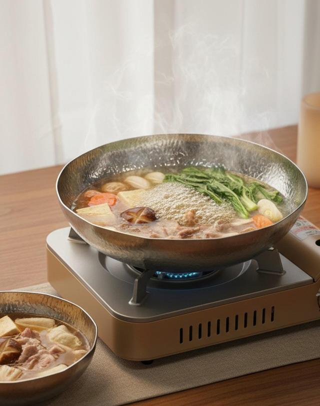 홀린 홀린 통3중 인덕션 햄머 스텐 304 양수 일식 샤브 찌개 전골 냄비 5종 택1 착용컷