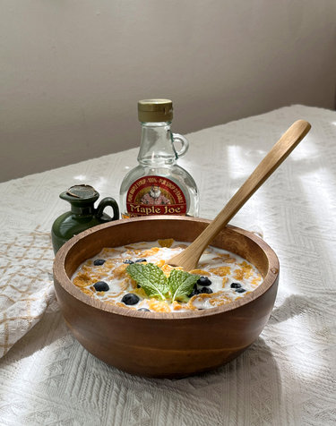 Holin 아카시아 통원목 수제 우드 대접(시리얼볼)