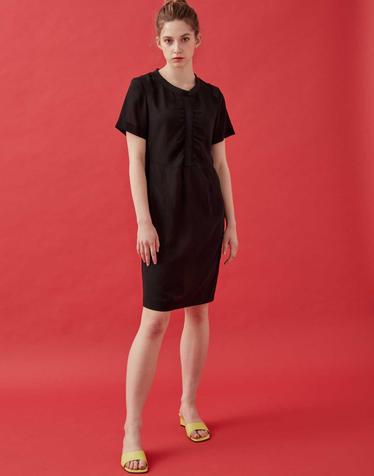 [LETTUCE] Viscose shirring midi onepiece