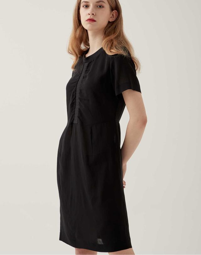레터스 [LETTUCE] Viscose shirring midi onepiece 착용컷
