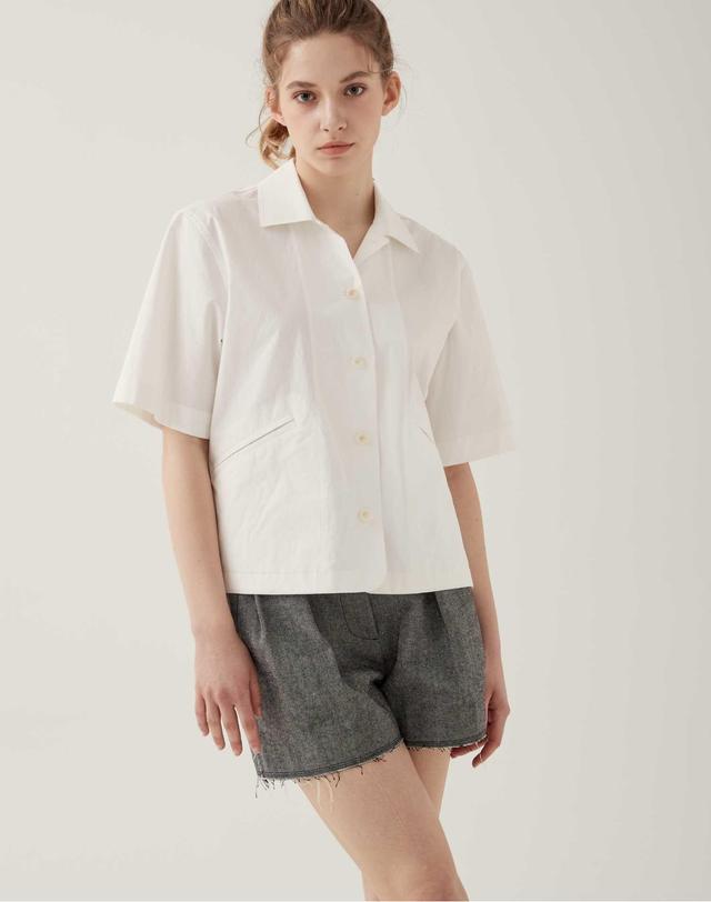 레터스 [LETTUCE] Cotton Short Sleeve Shirts 착용컷