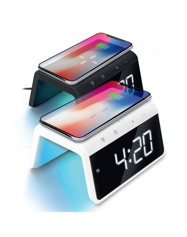 엑토 Qi인증 고속 무선 충전기 겸용 LED 시계 MTA-30
