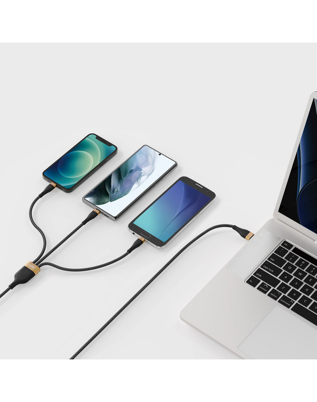 엑토 엑토 USB 3in1 C타입 아이폰 5핀 충전 케이블 USB-44 착용컷