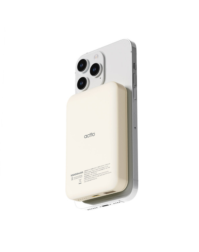 엑토 엑토 아이폰 맥세이프 10000mAh 22.5W 고속 무선 충전 보조배터리 PWB-08 착용컷