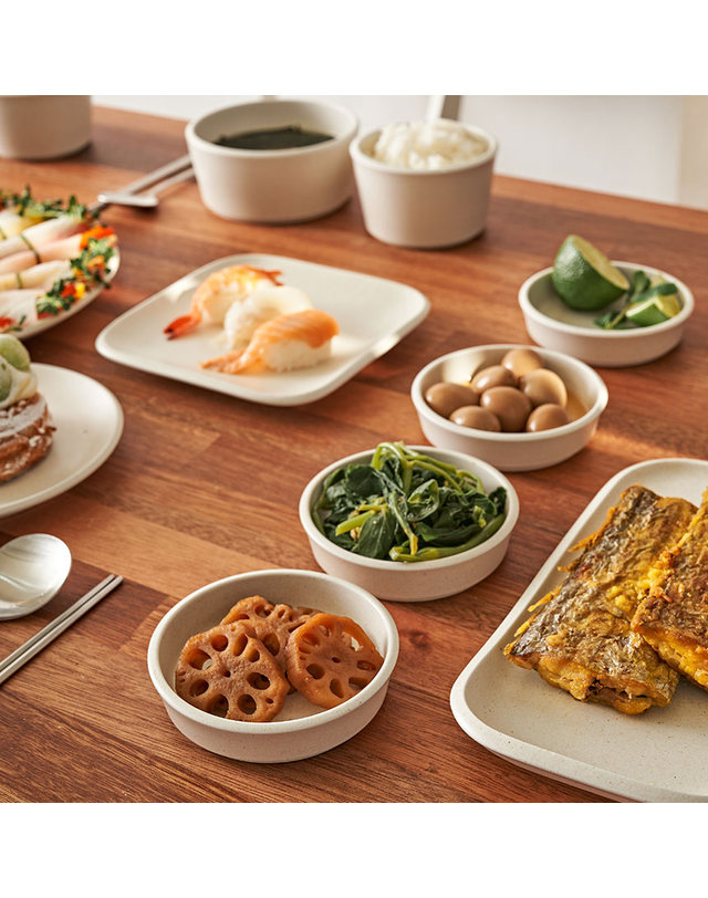라씨에뜨 오브 솔트베이지 6인 식기 홈세트 A형 밝은연두 착용컷