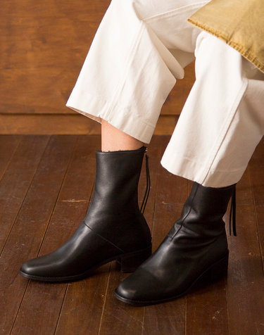 BIB18407 ANN ANKLE BOOTS 2COLORS / 에코 밍크퍼 내피